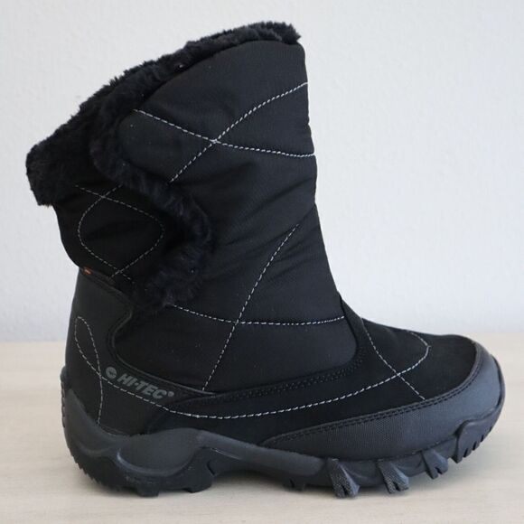 Hi-Tec HS13G Women's Sz 6 Black/Charcoal Abisko 200 WP WOS Faux Fur Lined Boots - Picture 14 of 15